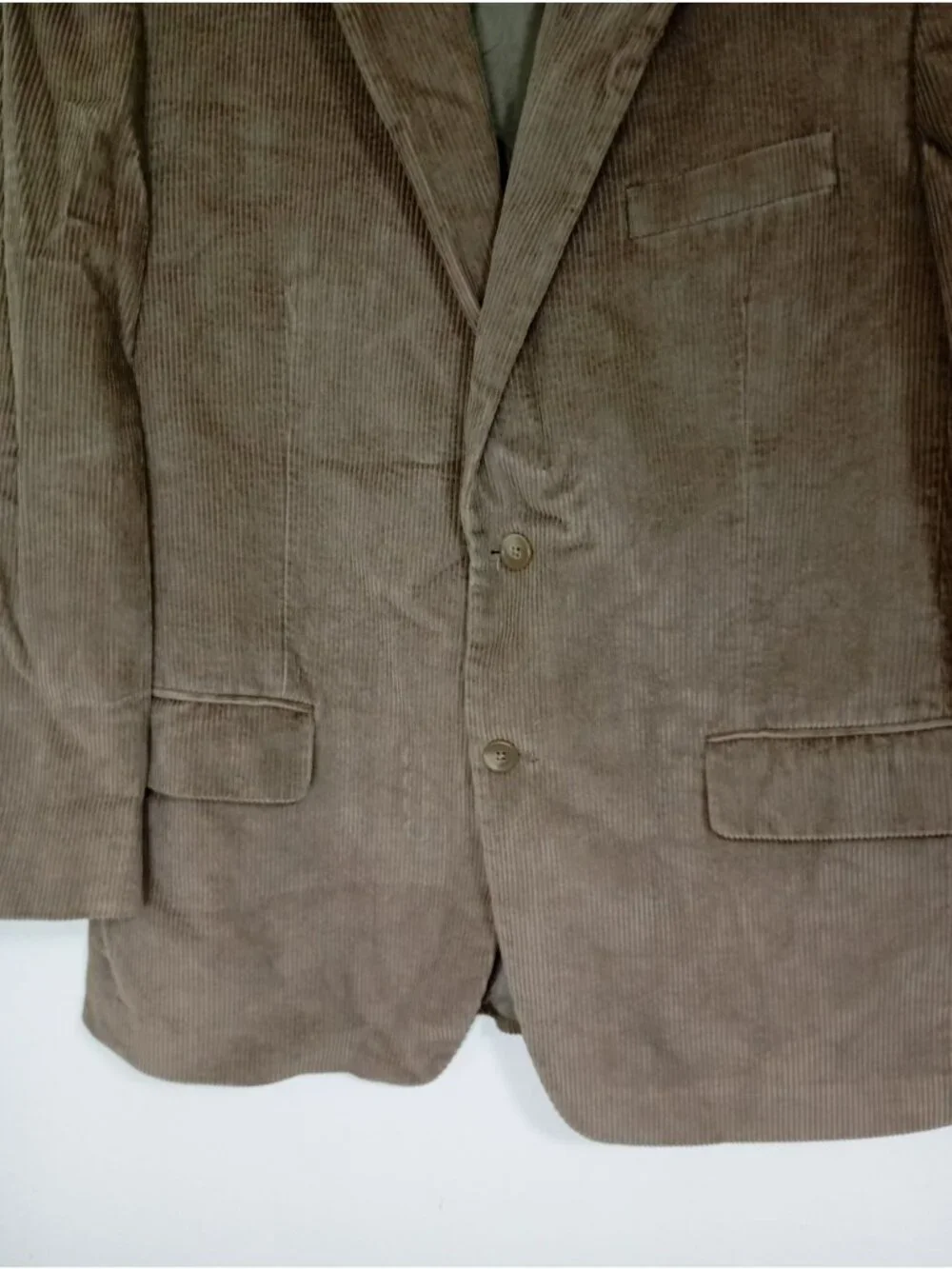 Joseph & Feiss Mens Tan Corduroy Blazer Jacket 43R 100% Cotton Two Button